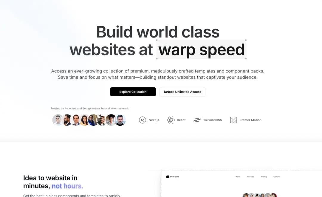 Web design project preview